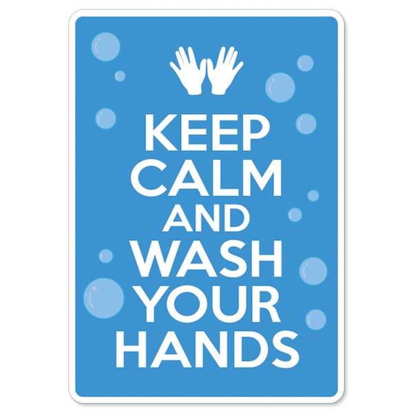 OSHA Notice, 18" Height, Peel And Stick Wall Graphic, 24" x 18", Keep Calm, Keep Calm